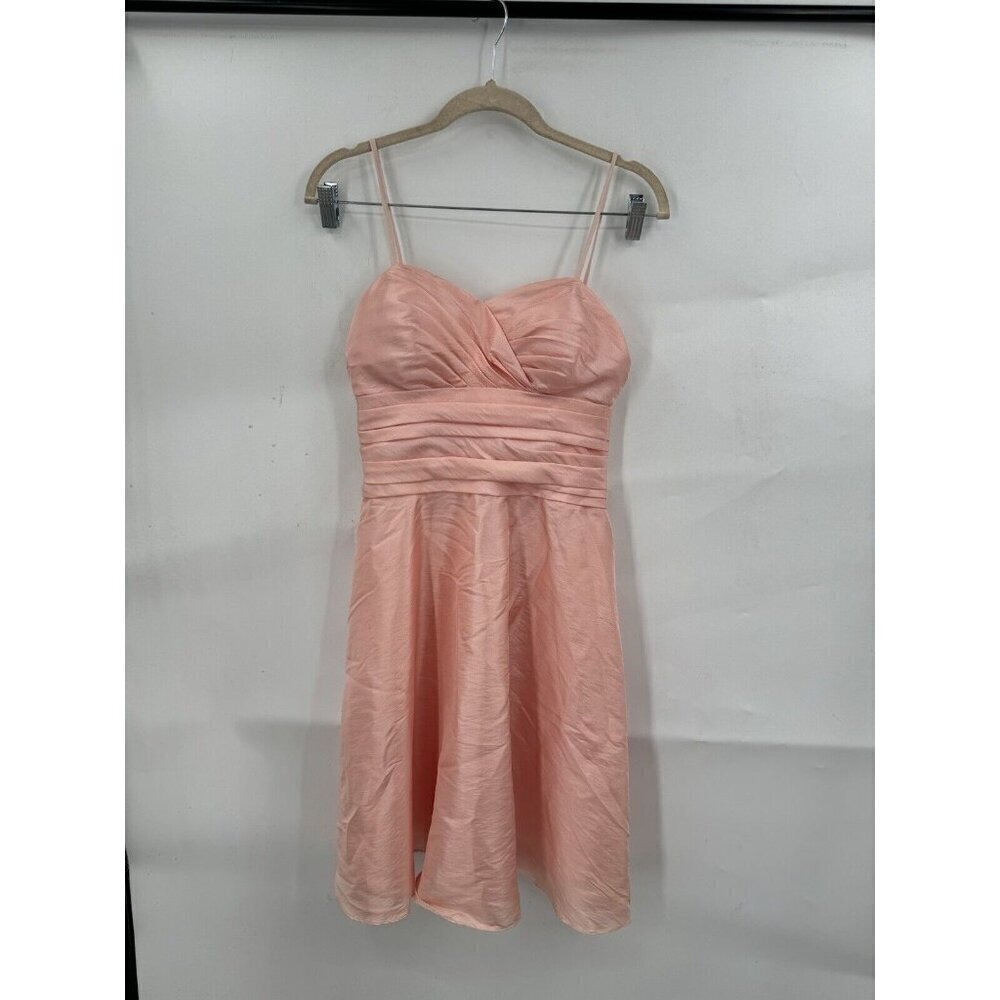 bill‎ levkoff dress Women 8 Pink Lined Mini Formal Prom Cocktail Sweetheart Neck